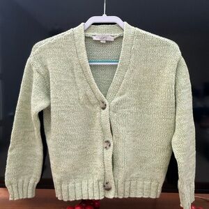 LOFT Women's Marled Easy V-Neck Cardigan